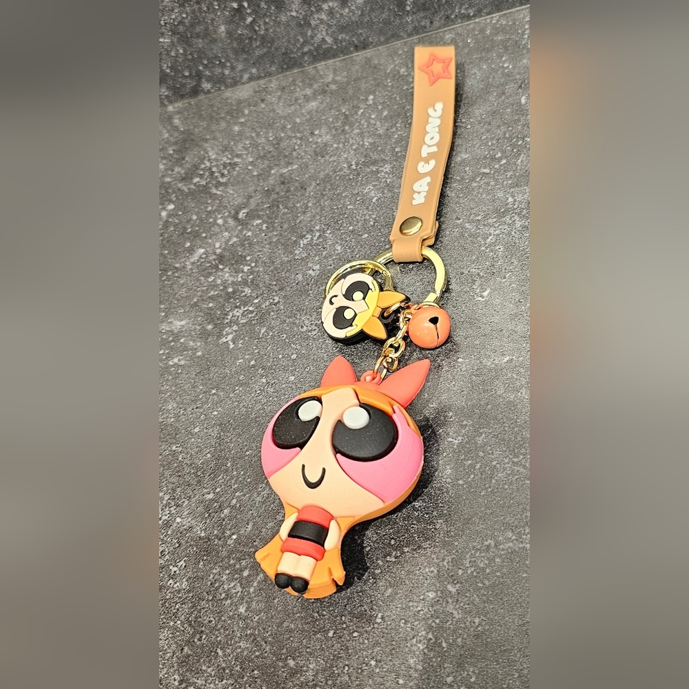 Power Puffs Character Keychain Powerpuff Girl NWOT